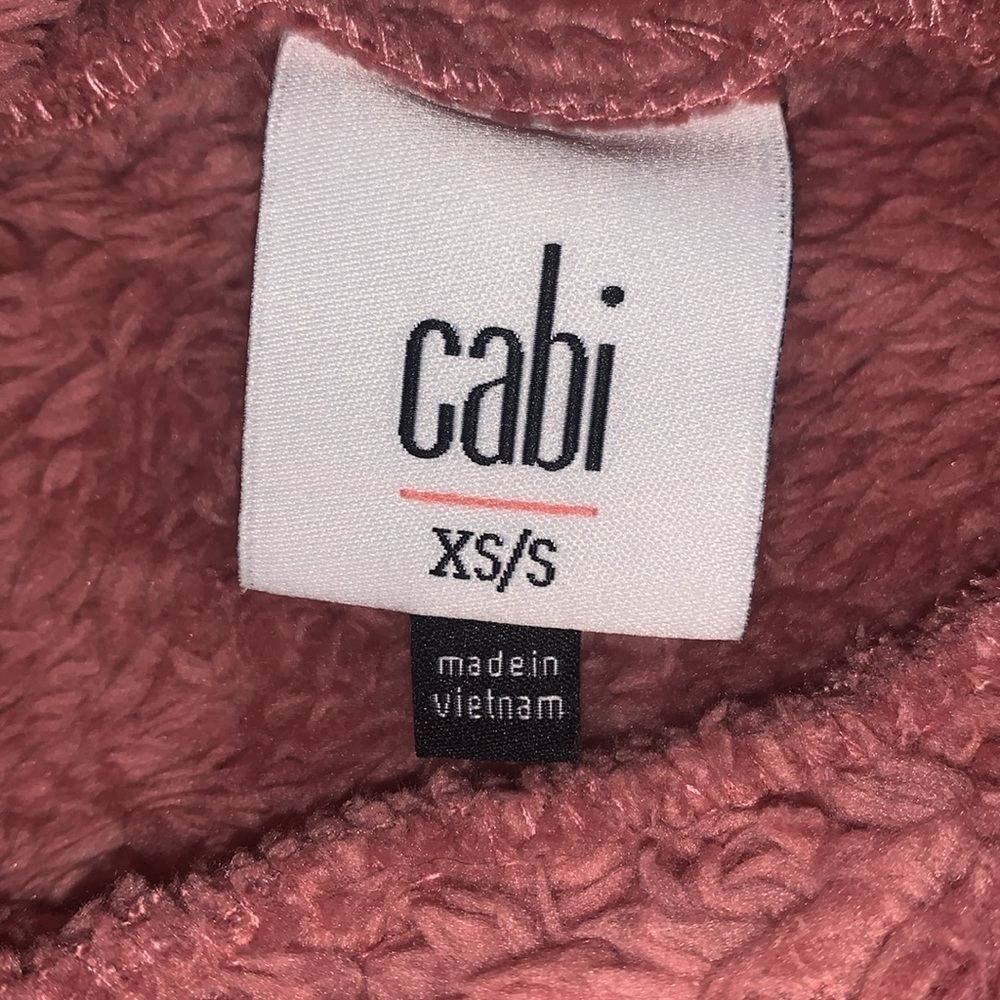 Cabi Embrace Oversized Pink Teddy Cowl Neck Pullover Sweatshirt XS/S - Picture 8 of 9